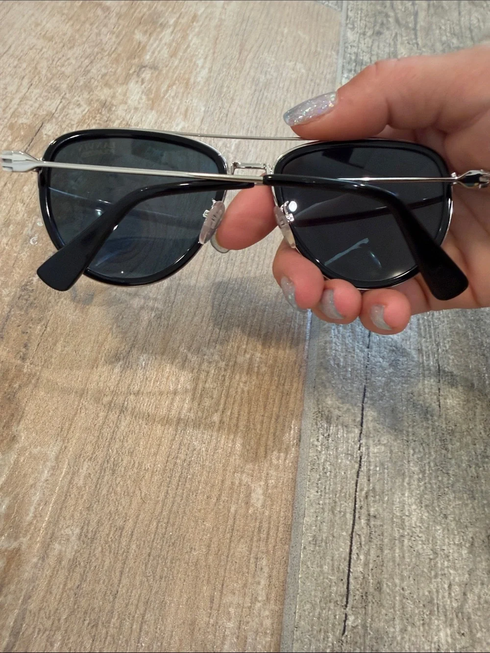 Lanvin Polarized Aviator Sunglasses with Black Frames and Dark Lenses